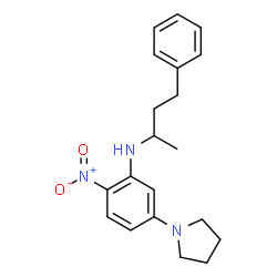 ChemSpider 2D Image | 2-Nitro-N-(4-phenyl-2-butanyl)-5-(1-pyrrolidinyl)aniline | C20H25N3O2