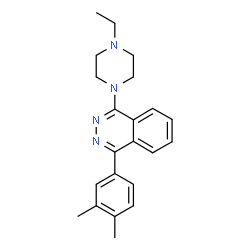 ChemSpider 2D Image | 1-(3,4-Dimethylphenyl)-4-(4-ethyl-1-piperazinyl)phthalazine | C22H26N4