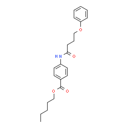 ChemSpider 2D Image | Pentyl 4-[(4-phenoxybutanoyl)amino]benzoate | C22H27NO4