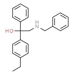 ChemSpider 2D Image | 2-(Benzylamino)-1-(4-ethylphenyl)-1-phenylethanol | C23H25NO