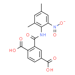 ChemSpider 2D Image | 2-[(2,4-Dimethyl-6-nitrophenyl)carbamoyl]terephthalic acid | C17H14N2O7