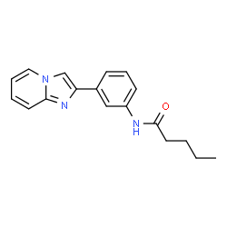ChemSpider 2D Image | N-[3-(Imidazo[1,2-a]pyridin-2-yl)phenyl]pentanamide | C18H19N3O