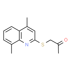 ChemSpider 2D Image | 1-[(4,8-Dimethyl-2-quinolinyl)sulfanyl]acetone | C14H15NOS