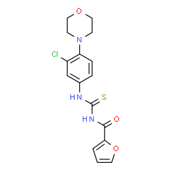 ChemSpider 2D Image | N-{[3-Chloro-4-(4-morpholinyl)phenyl]carbamothioyl}-2-furamide | C16H16ClN3O3S