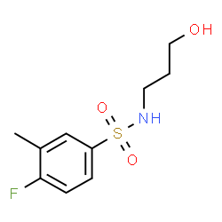 ChemSpider 2D Image | 4-Fluoro-N-(3-hydroxypropyl)-3-methylbenzenesulfonamide | C10H14FNO3S