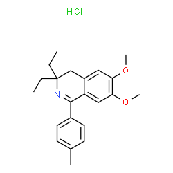 ChemSpider 2D Image | 3,3-Diethyl-6,7-dimethoxy-1-(4-methylphenyl)-3,4-dihydroisoquinoline hydrochloride (1:1) | C22H28ClNO2