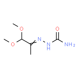 ChemSpider 2D Image | 2-(1,1-Dimethoxy-2-propanylidene)hydrazinecarboxamide | C6H13N3O3