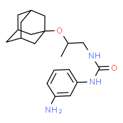 ChemSpider 2D Image | 1-[2-(Adamantan-1-yloxy)propyl]-3-(3-aminophenyl)urea | C20H29N3O2