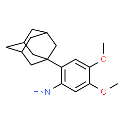 ChemSpider 2D Image | 2-(Adamantan-1-yl)-4,5-dimethoxyaniline | C18H25NO2