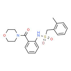 ChemSpider 2D Image | 1-(2-Methylphenyl)-N-[2-(4-morpholinylcarbonyl)phenyl]methanesulfonamide | C19H22N2O4S