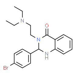 ChemSpider 2D Image | 2-(4-Bromophenyl)-3-[2-(diethylamino)ethyl]-2,3-dihydro-4(1H)-quinazolinone | C20H24BrN3O