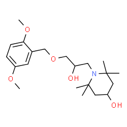 ChemSpider 2D Image | 1-{3-[(2,5-Dimethoxybenzyl)oxy]-2-hydroxypropyl}-2,2,6,6-tetramethyl-4-piperidinol | C21H35NO5