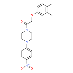 ChemSpider 2D Image | 2-(3,4-Dimethylphenoxy)-1-[4-(4-nitrophenyl)-1-piperazinyl]ethanone | C20H23N3O4