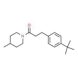 ChemSpider 2D Image | 1-(4-Methyl-1-piperidinyl)-3-[4-(2-methyl-2-propanyl)phenyl]-1-propanone | C19H29NO