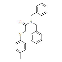 ChemSpider 2D Image | N,N-Dibenzyl-2-[(4-methylphenyl)sulfanyl]acetamide | C23H23NOS