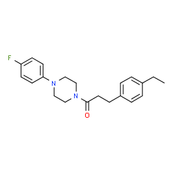 ChemSpider 2D Image | 3-(4-Ethylphenyl)-1-[4-(4-fluorophenyl)-1-piperazinyl]-1-propanone | C21H25FN2O