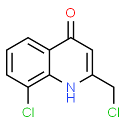 ChemSpider 2D Image | 8-Chloro-2-(chloromethyl)-4(1H)-quinolinone | C10H7Cl2NO
