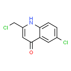 ChemSpider 2D Image | 6-chloro-2-(chloromethyl)-1H-quinolin-4-one | C10H7Cl2NO
