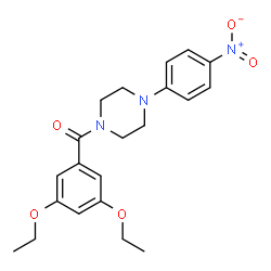 ChemSpider 2D Image | (3,5-Diethoxyphenyl)[4-(4-nitrophenyl)-1-piperazinyl]methanone | C21H25N3O5