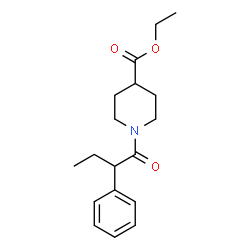 ChemSpider 2D Image | Ethyl 1-(2-phenylbutanoyl)-4-piperidinecarboxylate | C18H25NO3