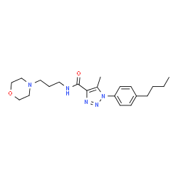 ChemSpider 2D Image | 1-(4-Butylphenyl)-5-methyl-N-[3-(4-morpholinyl)propyl]-1H-1,2,3-triazole-4-carboxamide | C21H31N5O2