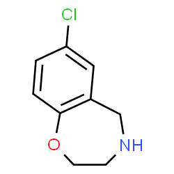 ChemSpider 2D Image | 7-Chloro-2,3,4,5-tetrahydro-1,4-benzoxazepine | C9H10ClNO
