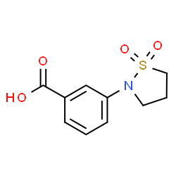 ChemSpider 2D Image | 3-(1,1-Dioxido-1,2-thiazolidin-2-yl)benzoic acid | C10H11NO4S