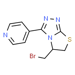 ChemSpider 2D Image | 5-(bromomethyl)-3-(pyridin-4-yl)-5,6-dihydrothiazolo[2,3-c][1,2,4]triazole | C10H9BrN4S