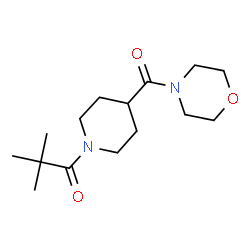 ChemSpider 2D Image | 2,2-Dimethyl-1-[4-(4-morpholinylcarbonyl)-1-piperidinyl]-1-propanone | C15H26N2O3