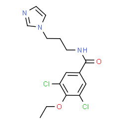 ChemSpider 2D Image | 3,5-Dichloro-4-ethoxy-N-[3-(1H-imidazol-1-yl)propyl]benzamide | C15H17Cl2N3O2