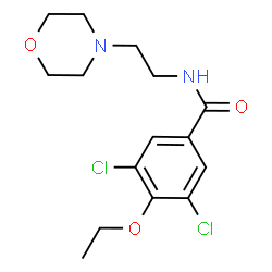 ChemSpider 2D Image | 3,5-Dichloro-4-ethoxy-N-[2-(4-morpholinyl)ethyl]benzamide | C15H20Cl2N2O3