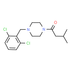 ChemSpider 2D Image | 1-[4-(2,6-Dichlorobenzyl)-1-piperazinyl]-3-methyl-1-butanone | C16H22Cl2N2O