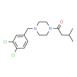 ChemSpider 2D Image | 1-[4-(3,4-Dichlorobenzyl)-1-piperazinyl]-3-methyl-1-butanone | C16H22Cl2N2O
