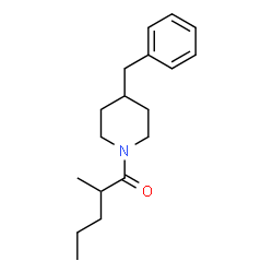 ChemSpider 2D Image | 1-(4-Benzyl-1-piperidinyl)-2-methyl-1-pentanone | C18H27NO