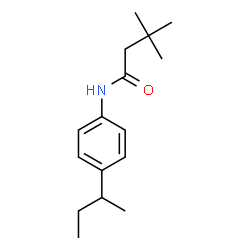 ChemSpider 2D Image | N-(4-sec-Butylphenyl)-3,3-dimethylbutanamide | C16H25NO