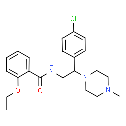 ChemSpider 2D Image | N-[2-(4-Chlorophenyl)-2-(4-methyl-1-piperazinyl)ethyl]-2-ethoxybenzamide | C22H28ClN3O2