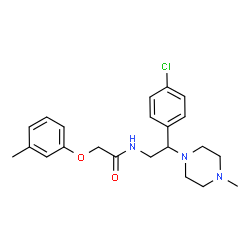 ChemSpider 2D Image | N-[2-(4-Chlorophenyl)-2-(4-methyl-1-piperazinyl)ethyl]-2-(3-methylphenoxy)acetamide | C22H28ClN3O2