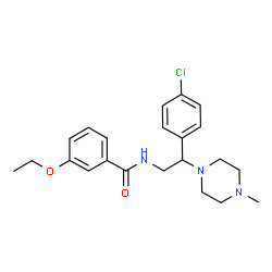 ChemSpider 2D Image | N-[2-(4-Chlorophenyl)-2-(4-methyl-1-piperazinyl)ethyl]-3-ethoxybenzamide | C22H28ClN3O2