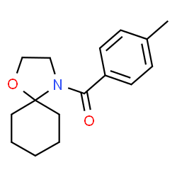 ChemSpider 2D Image | (4-Methylphenyl)(1-oxa-4-azaspiro[4.5]dec-4-yl)methanone | C16H21NO2