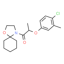 ChemSpider 2D Image | 2-(4-Chloro-3-methylphenoxy)-1-(1-oxa-4-azaspiro[4.5]dec-4-yl)-1-propanone | C18H24ClNO3