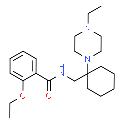 ChemSpider 2D Image | 2-Ethoxy-N-{[1-(4-ethyl-1-piperazinyl)cyclohexyl]methyl}benzamide | C22H35N3O2
