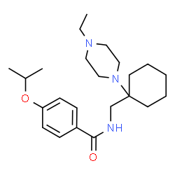 ChemSpider 2D Image | N-{[1-(4-Ethyl-1-piperazinyl)cyclohexyl]methyl}-4-isopropoxybenzamide | C23H37N3O2