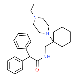 ChemSpider 2D Image | N-{[1-(4-Ethyl-1-piperazinyl)cyclohexyl]methyl}-2,2-diphenylacetamide | C27H37N3O