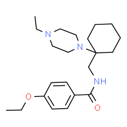 ChemSpider 2D Image | 4-Ethoxy-N-{[1-(4-ethyl-1-piperazinyl)cyclohexyl]methyl}benzamide | C22H35N3O2