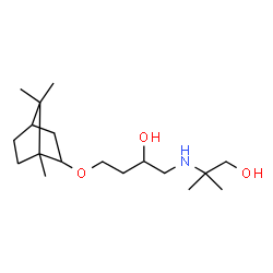 ChemSpider 2D Image | 1-[(1-Hydroxy-2-methyl-2-propanyl)amino]-4-[(1,7,7-trimethylbicyclo[2.2.1]hept-2-yl)oxy]-2-butanol | C18H35NO3