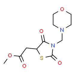 ChemSpider 2D Image | Methyl [3-(4-morpholinylmethyl)-2,4-dioxo-1,3-thiazolidin-5-yl]acetate | C11H16N2O5S