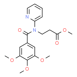 ChemSpider 2D Image | Methyl N-2-pyridinyl-N-(3,4,5-trimethoxybenzoyl)-beta-alaninate | C19H22N2O6