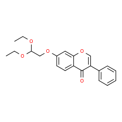 ChemSpider 2D Image | 7-(2,2-Diethoxyethoxy)-3-phenyl-4H-chromen-4-one | C21H22O5