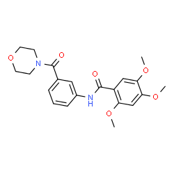 ChemSpider 2D Image | 2,4,5-Trimethoxy-N-[3-(4-morpholinylcarbonyl)phenyl]benzamide | C21H24N2O6