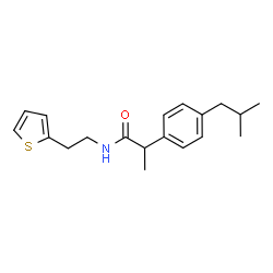 ChemSpider 2D Image | 2-(4-Isobutylphenyl)-N-[2-(2-thienyl)ethyl]propanamide | C19H25NOS